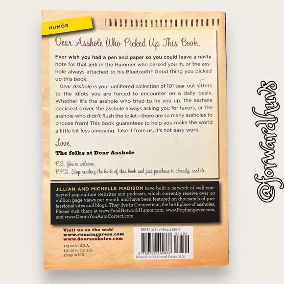 Bundle Sale 3 for $15 | Dear A**Hole: 101 Tear-Out Letters - Picture 3 of 10